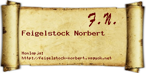 Feigelstock Norbert névjegykártya